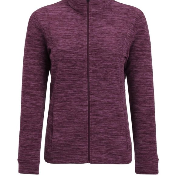 Ladies Marled Fleece Jacket  Cascade - Picture 2 of 5